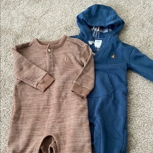 Cozy One Piece Set - Brown and Blue